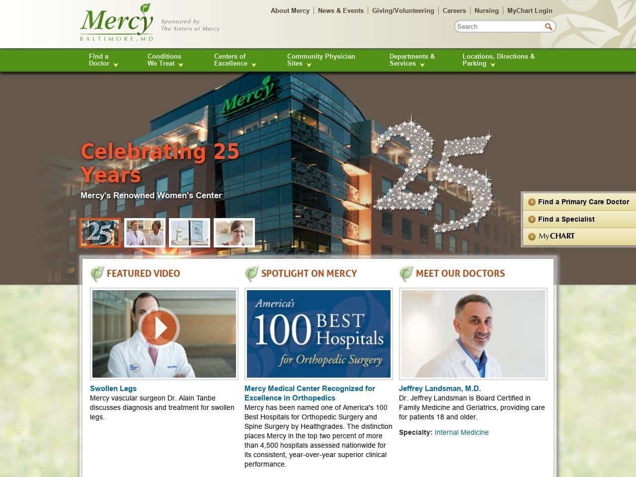 Sharadha Avula D.D.S. Mercy Medical Center Website Screenshot from mdmercy.com