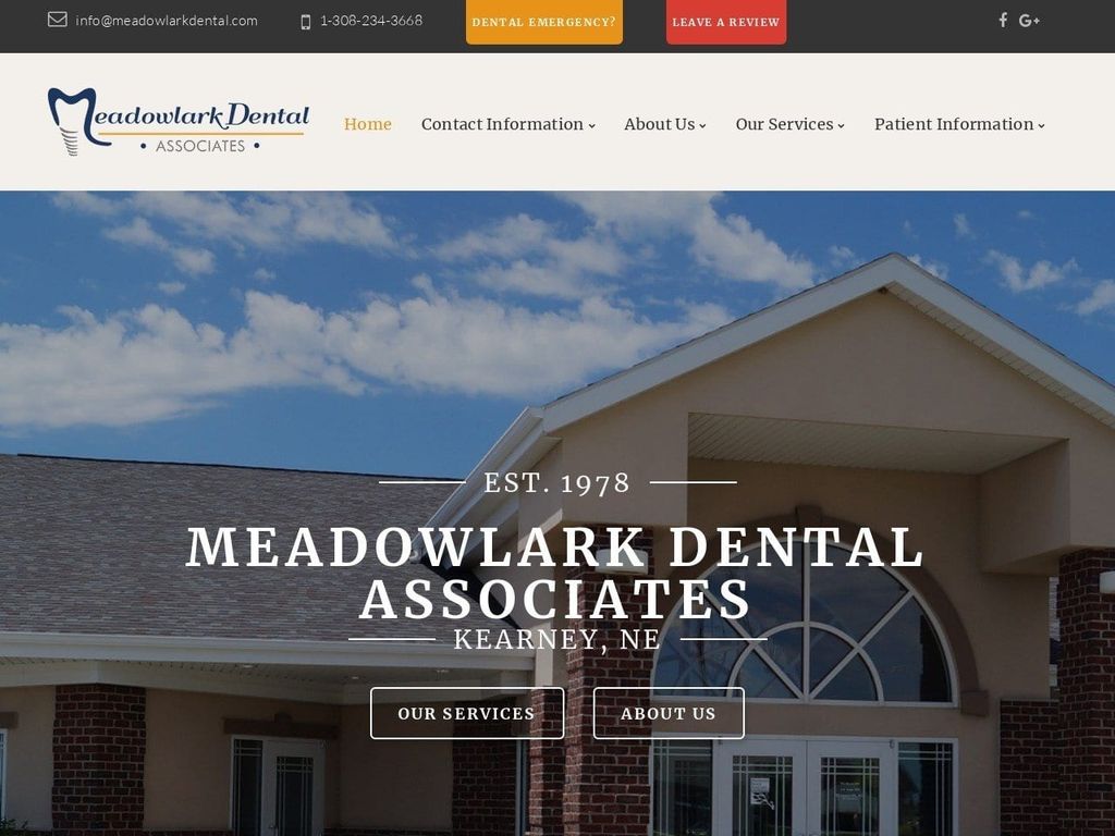 Michael J. Bryson DDS Website Screenshot from meadowlarkdental.com