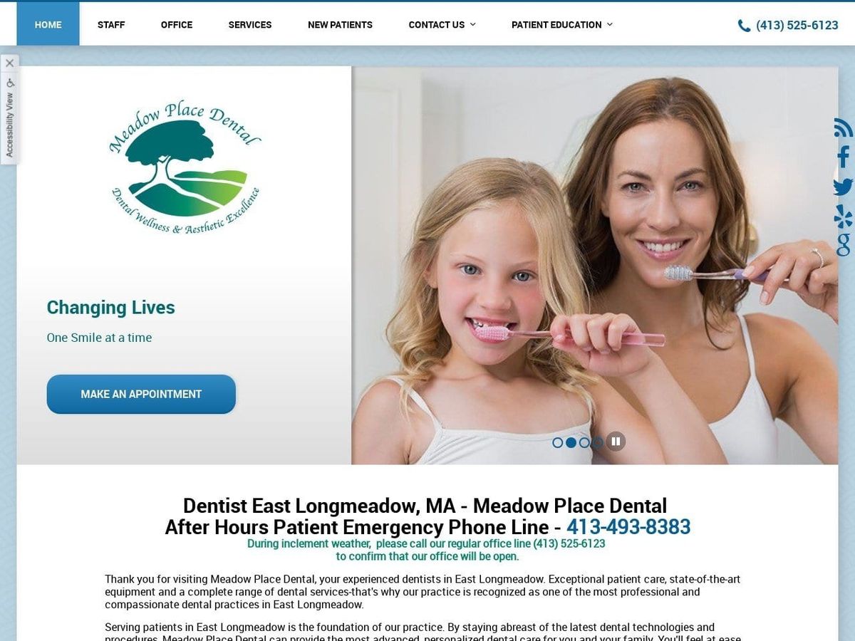 Meadow Place Dental Commisso Jr Joseph DDS Website Screenshot from meadowplacedental.com