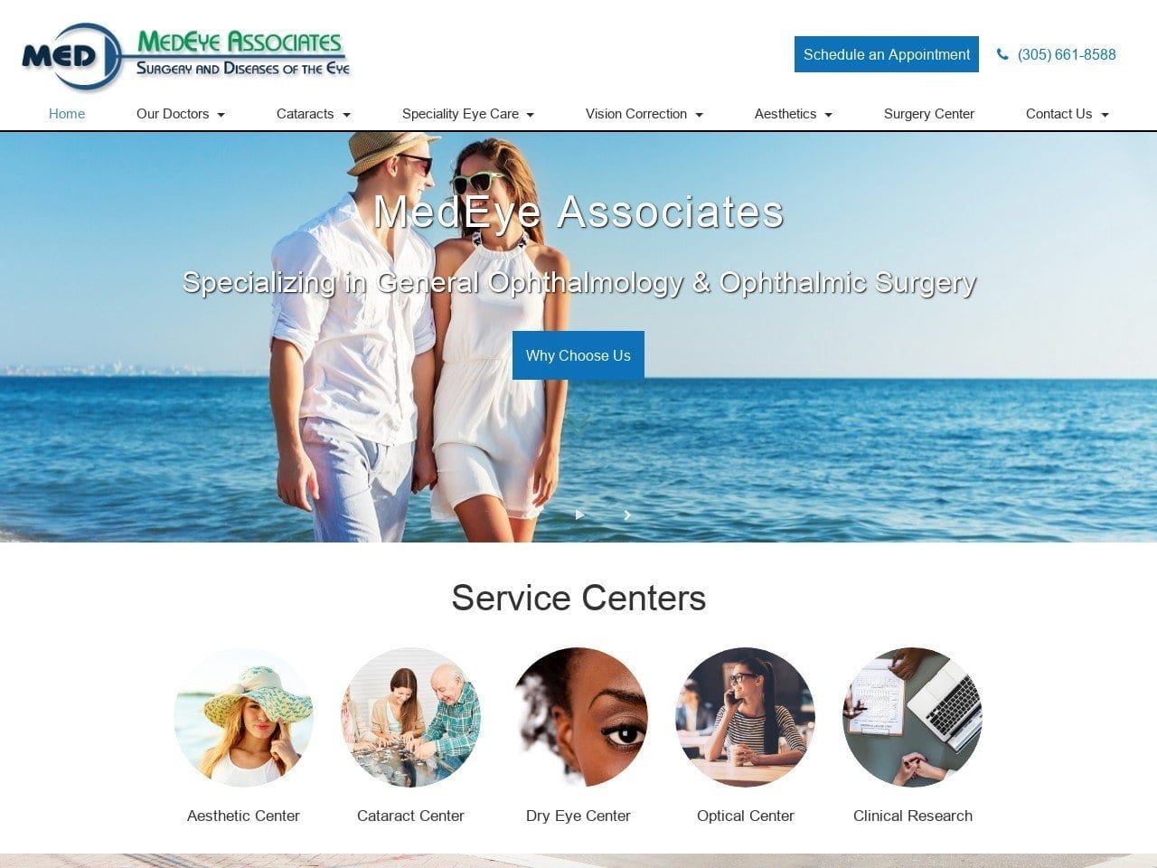 Medical Eye Associates Website Screenshot from medeyeassociates.com