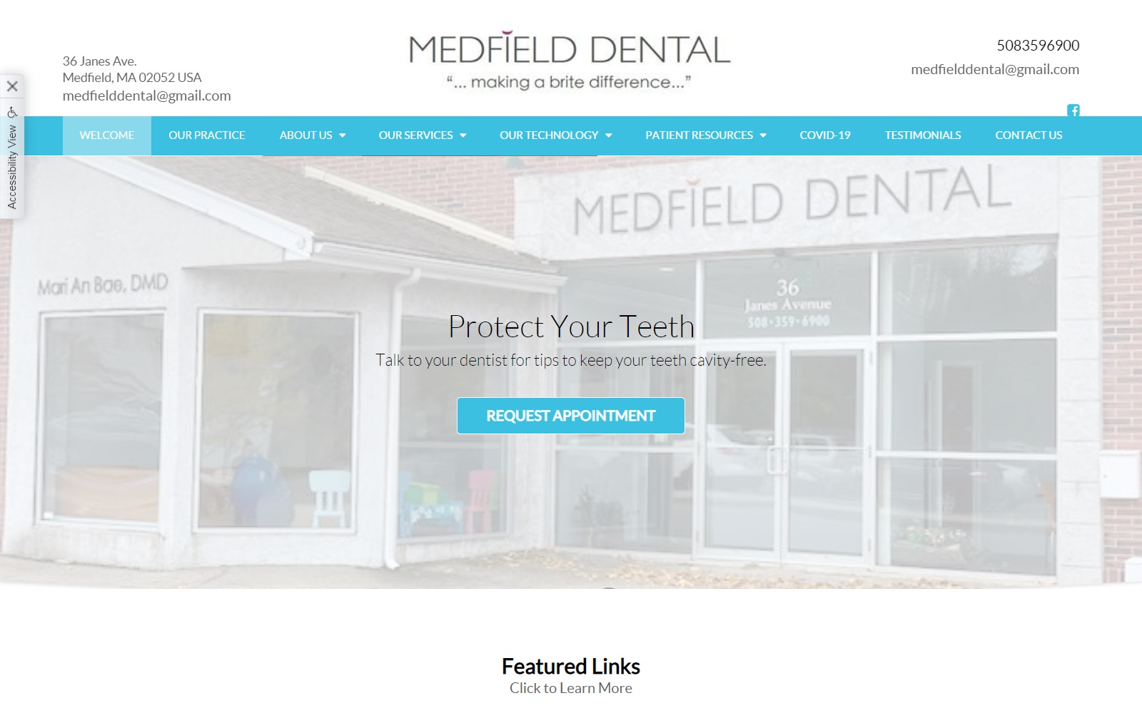 medfielddental.com screenshot