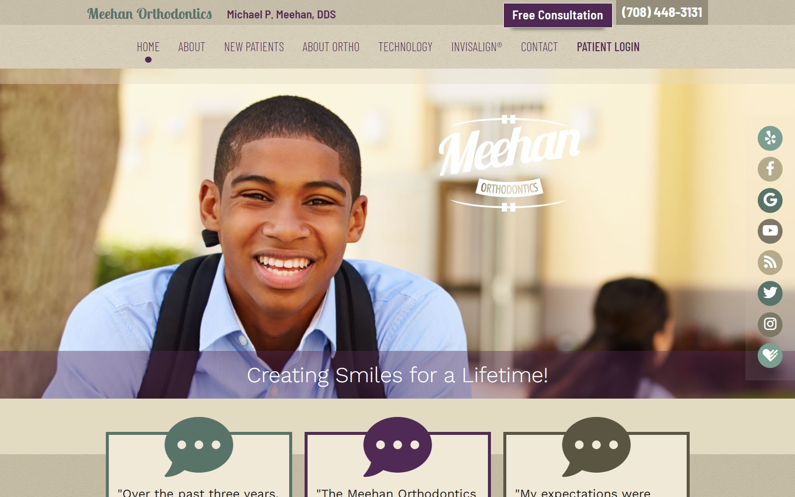 meehanorthodontics.com screenshot