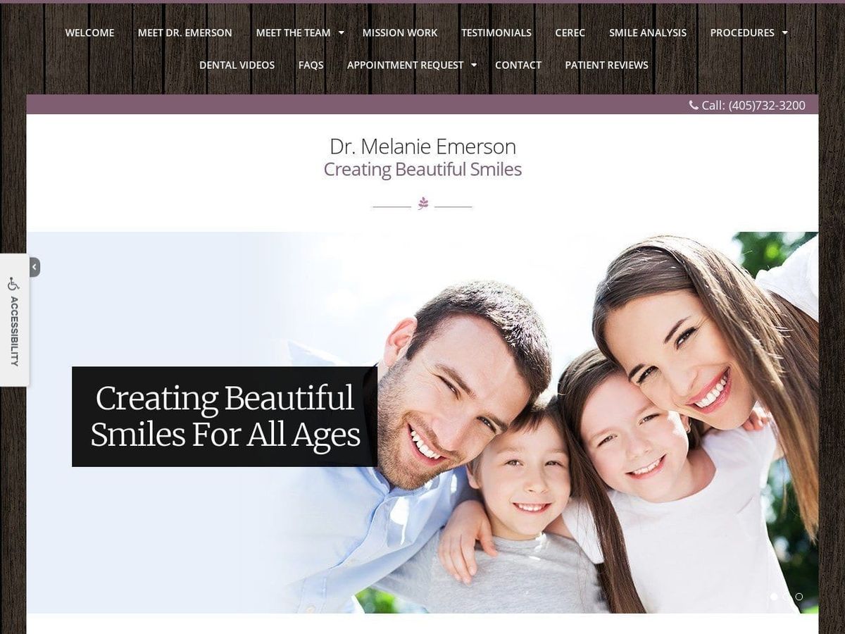 Emerson Melanie DDS Website Screenshot from melanieemersondds.com