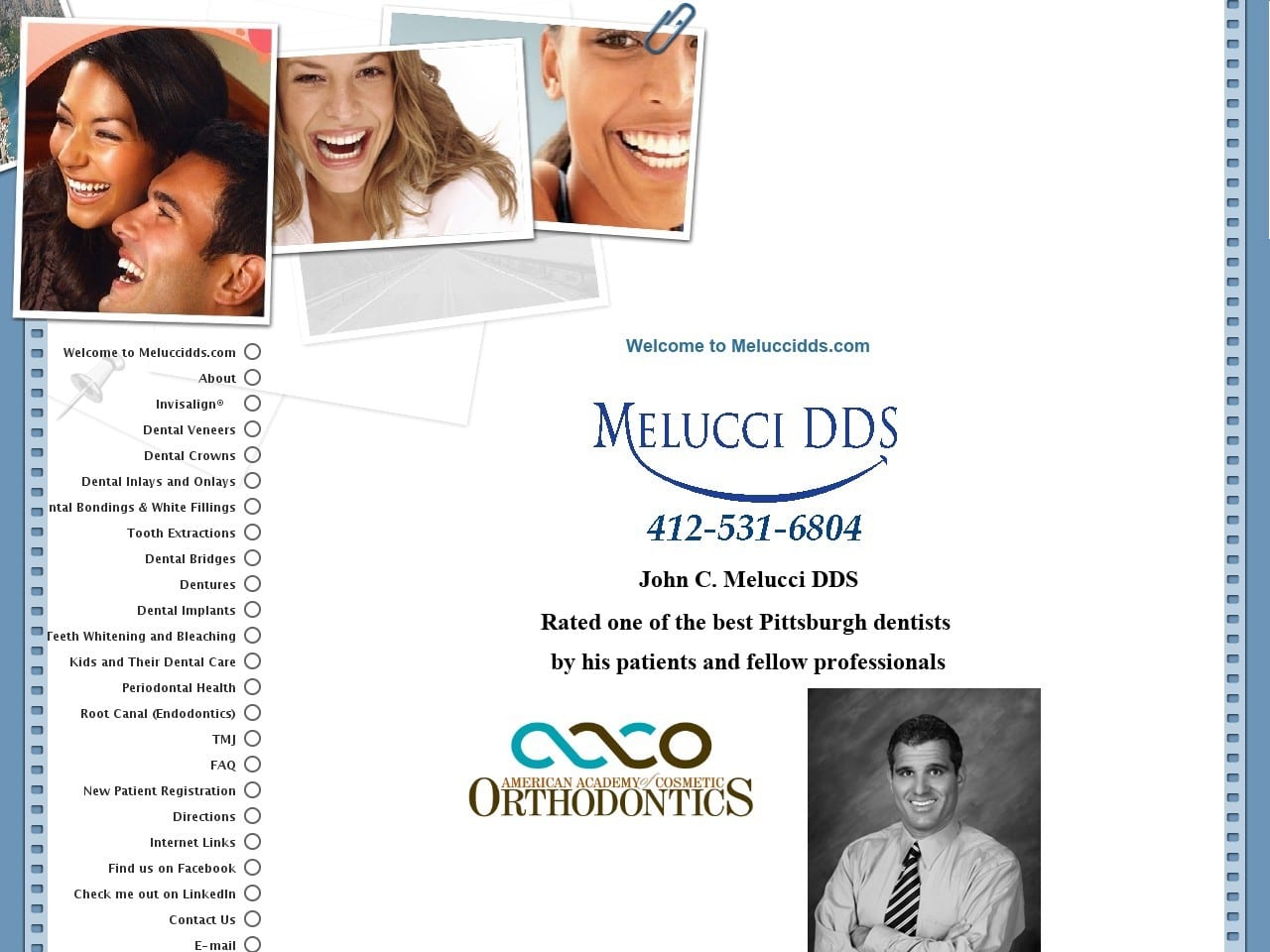 John C. Melucci Dds Family Dentist Website Screenshot from meluccidds.com