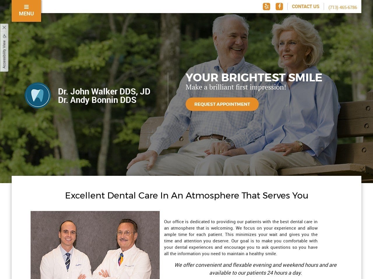 Dr. John L. Walker Dds Dentist Website Screenshot from memorialcitydentist.com