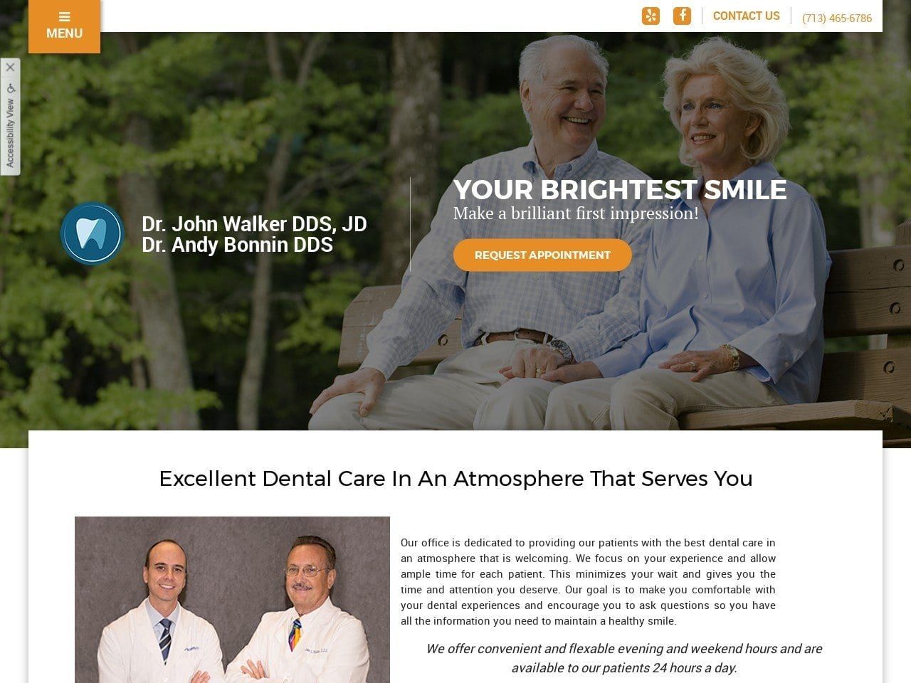 Dr. John L. Walker Dds Dentist Website Screenshot from memorialcitydentist.com