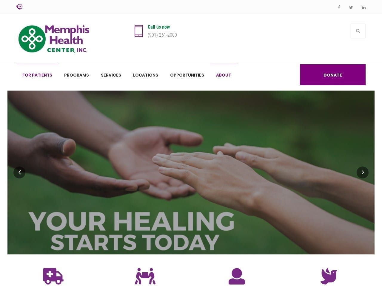 Memphis Health Center Harris Sharikia DDS Website Screenshot from memphishealthcenter.org
