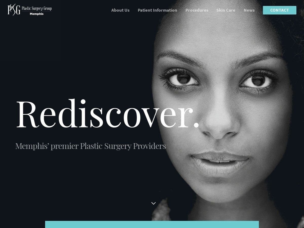 Plastic Surgery Group Website Screenshot from memphisplasticsurgery.com