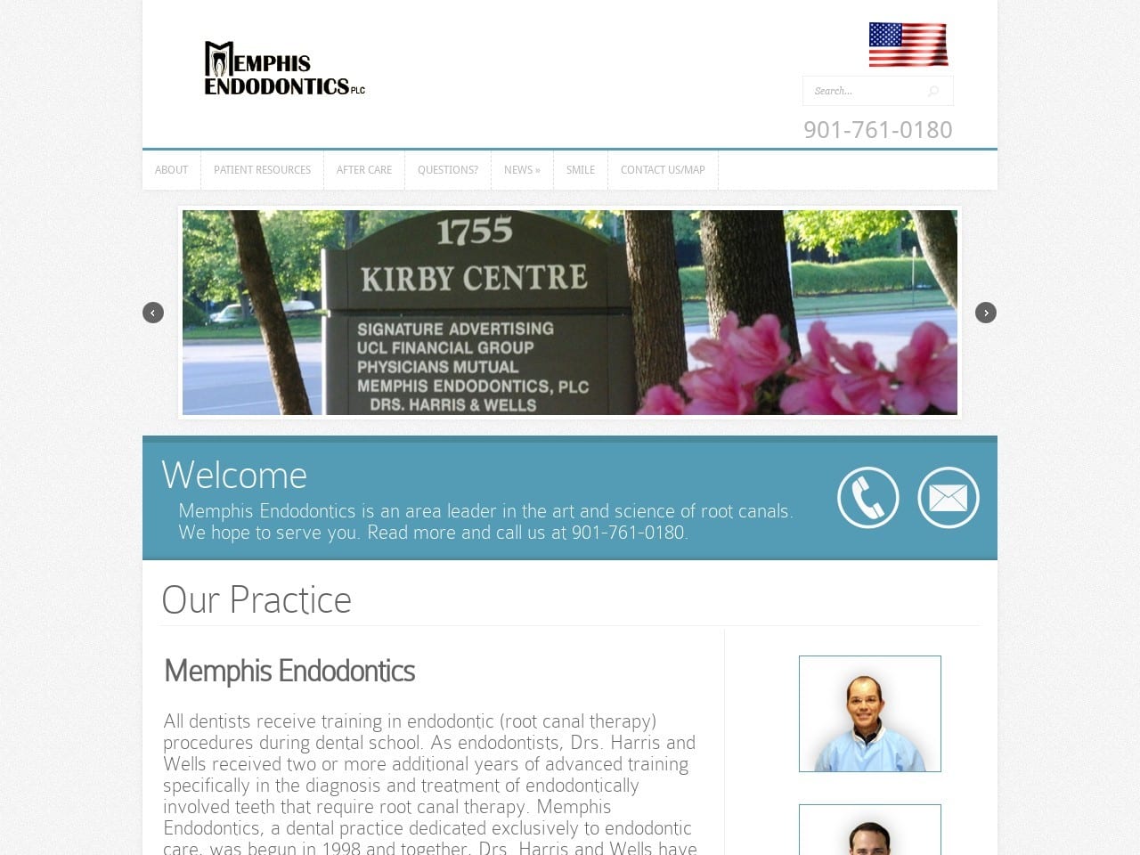 Memphis Endodontics Plc Website Screenshot from memphisrootcanal.com