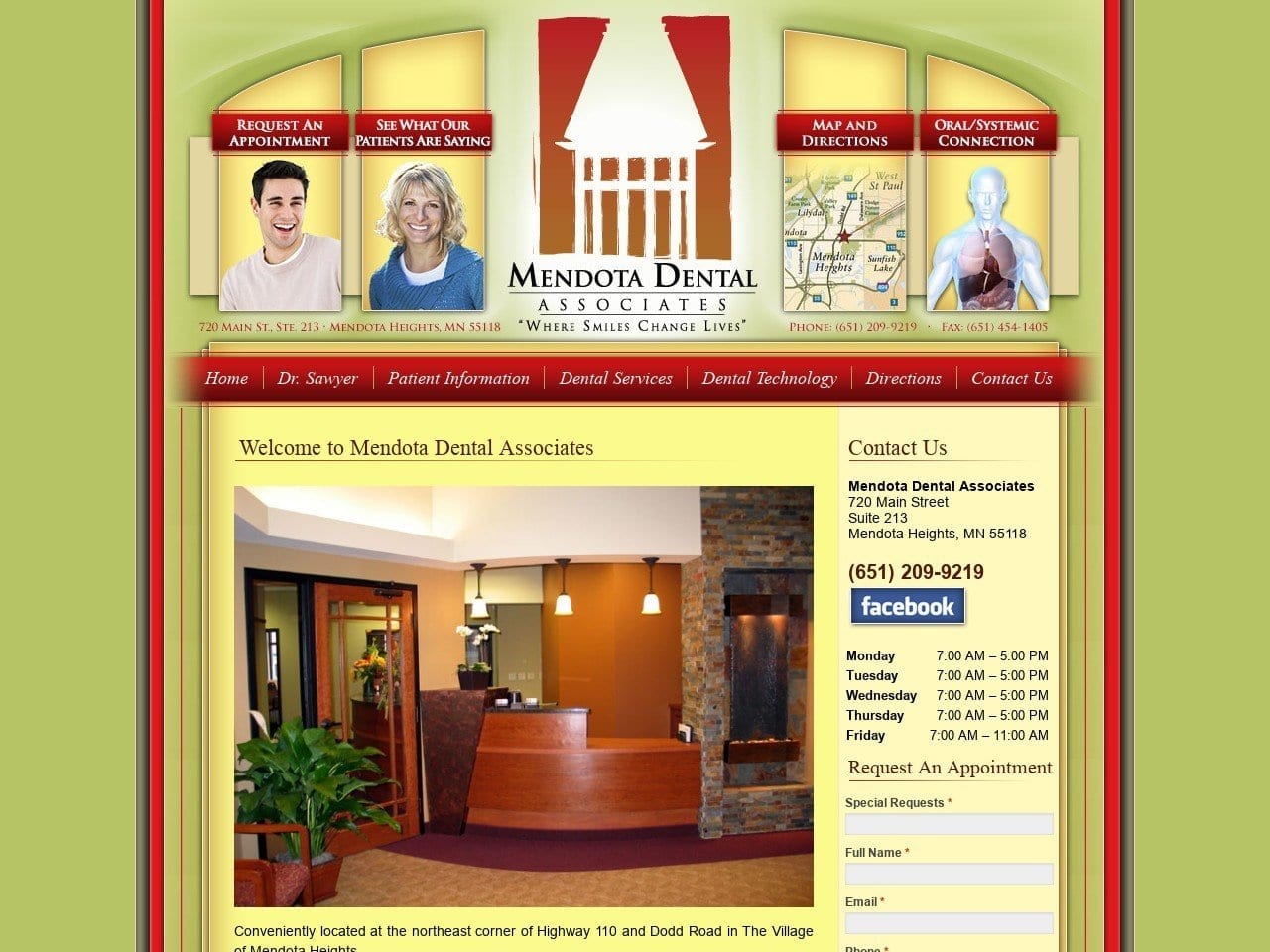 Mendota Dental Associates Website Screenshot from mendotadental.com