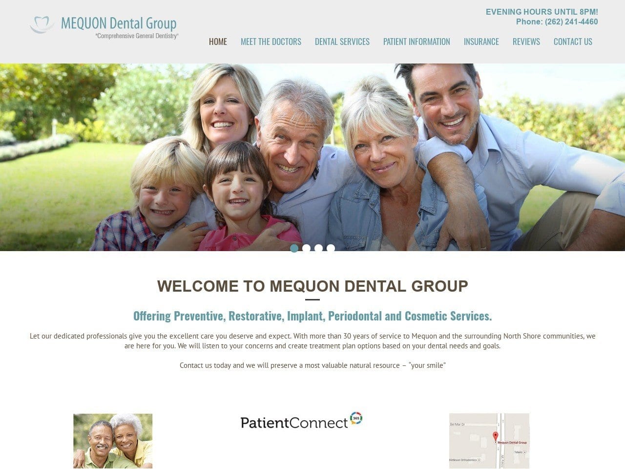 Dr. Laura L. Dradecki DDS Website Screenshot from mequondentalgroup.com