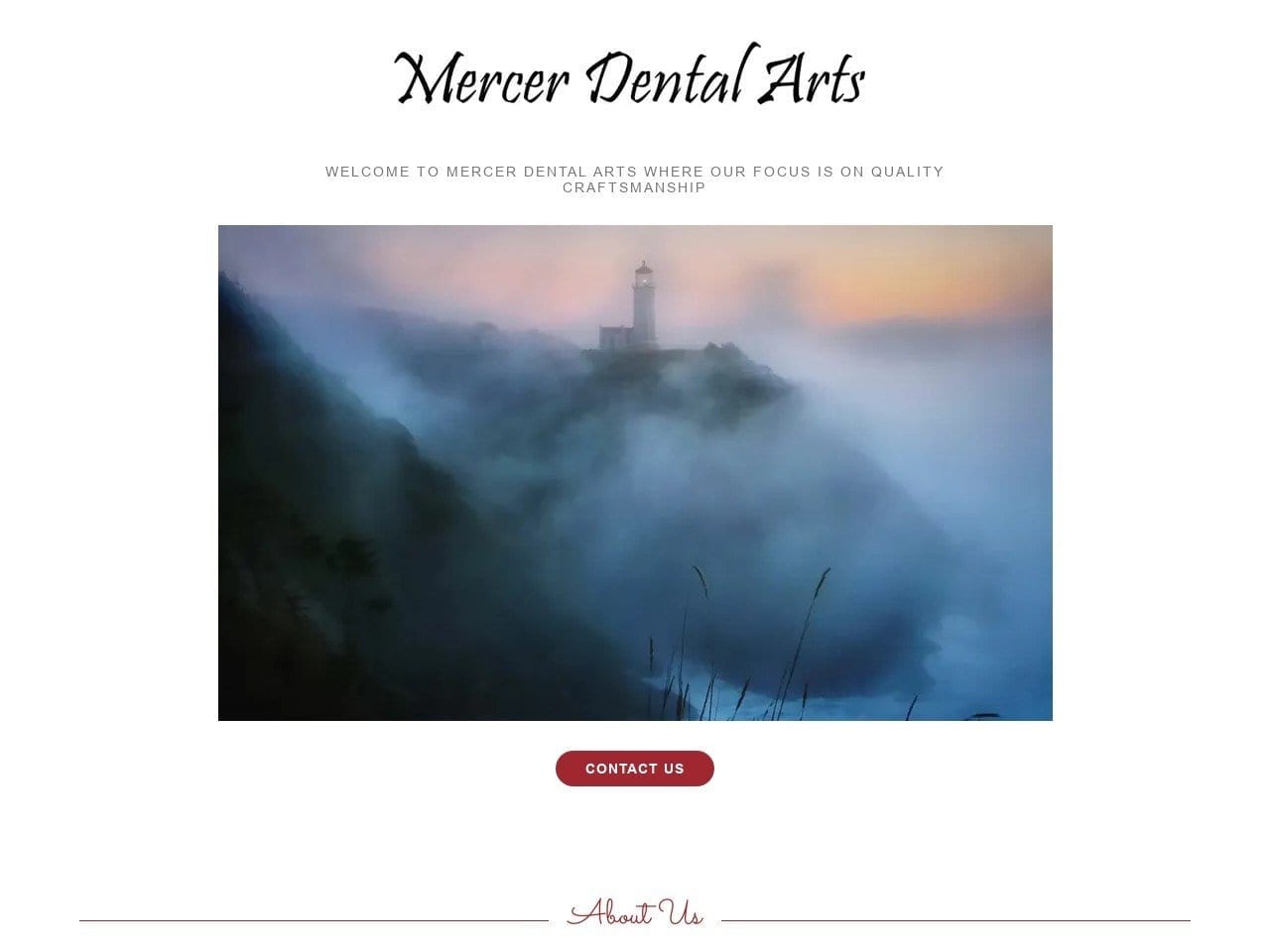 Mercer Dental Arts Website Screenshot from mercerdentalarts.com