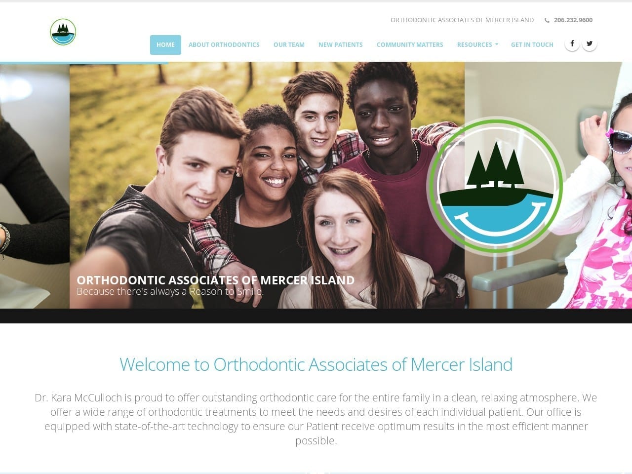 Island Orthodontic Assoc Website Screenshot from mercerislandsmiles.com