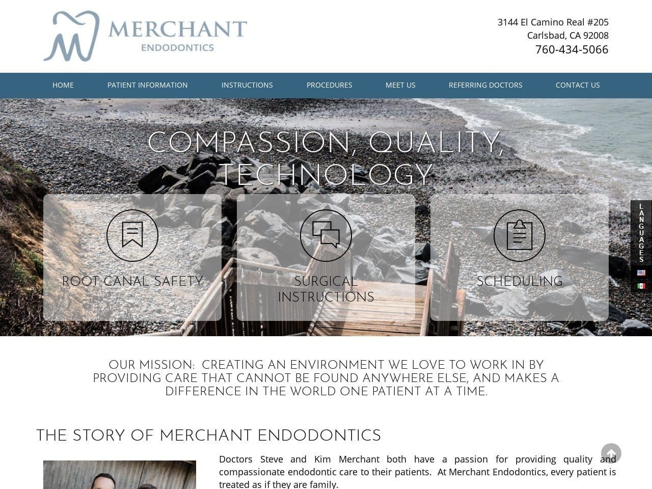 Dr. Steven J. Merchant DDS Website Screenshot from merchantendo.com