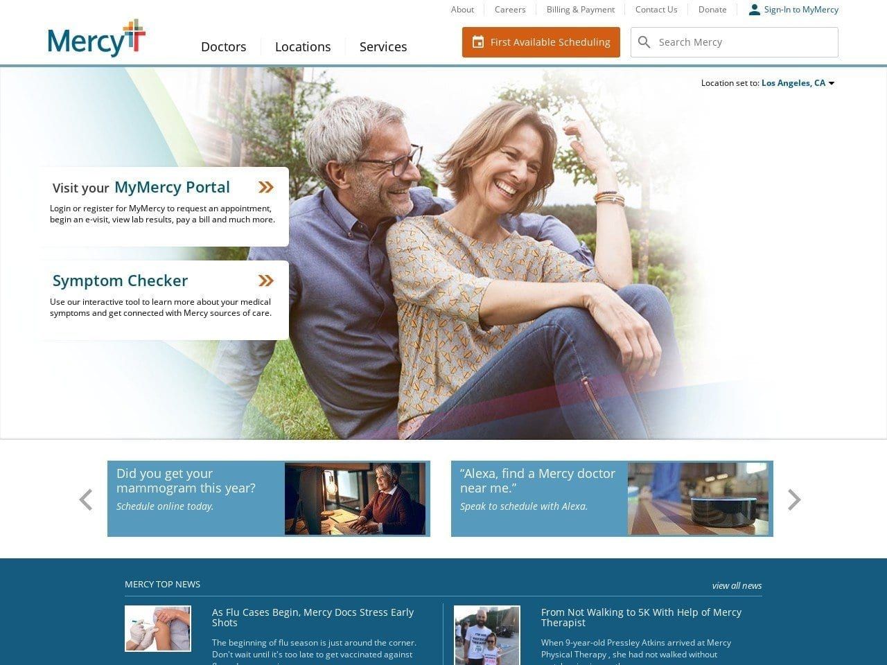 Mercy Clinic Oral And Maxillofacial Surgery Website Screenshot from mercy.net