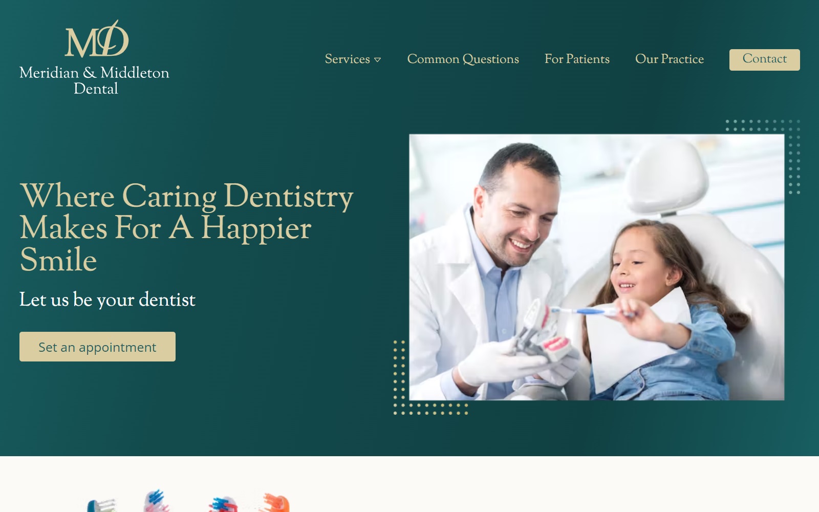 meridian-dental.com screenshot