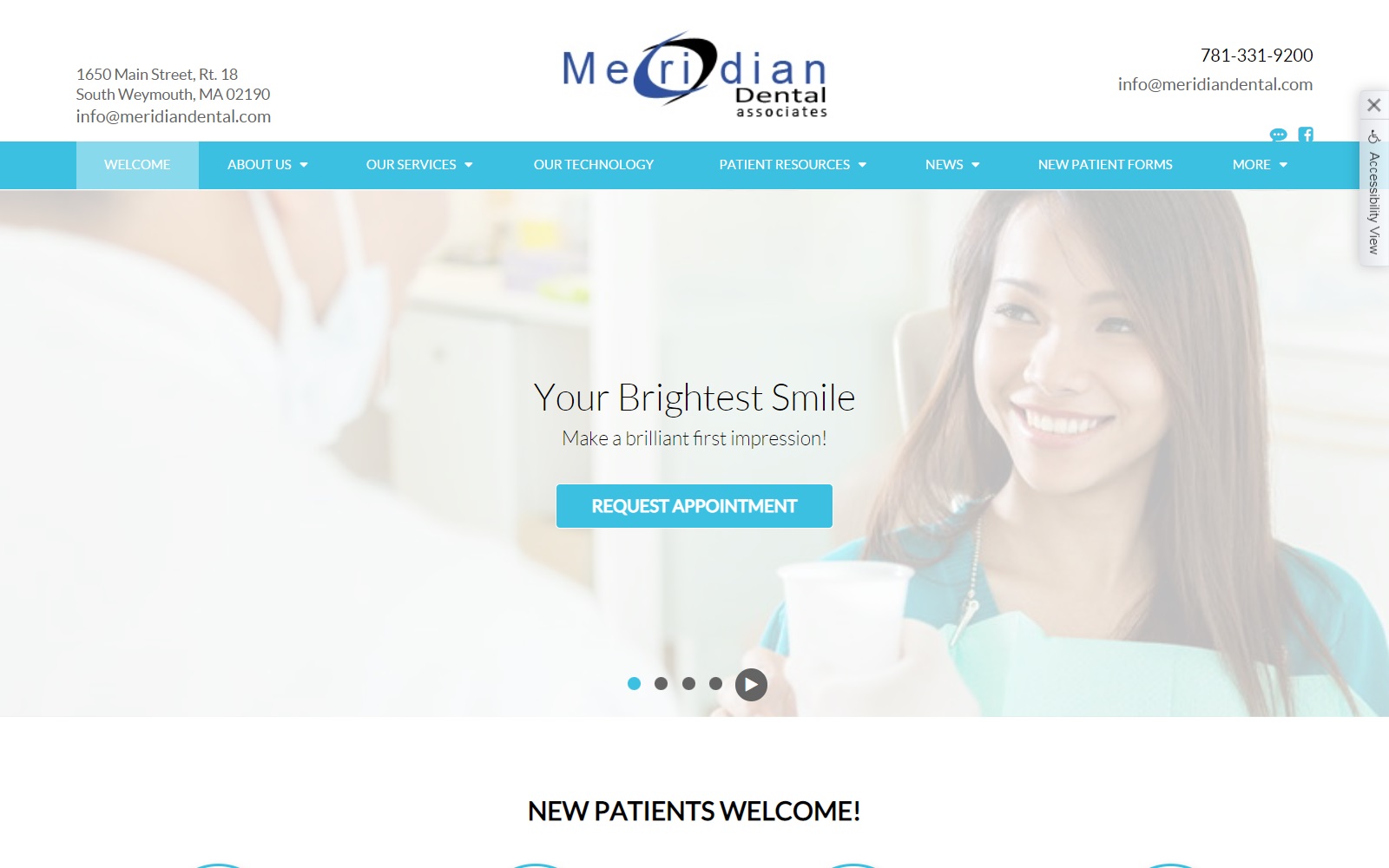 meridiandental.com screenshot