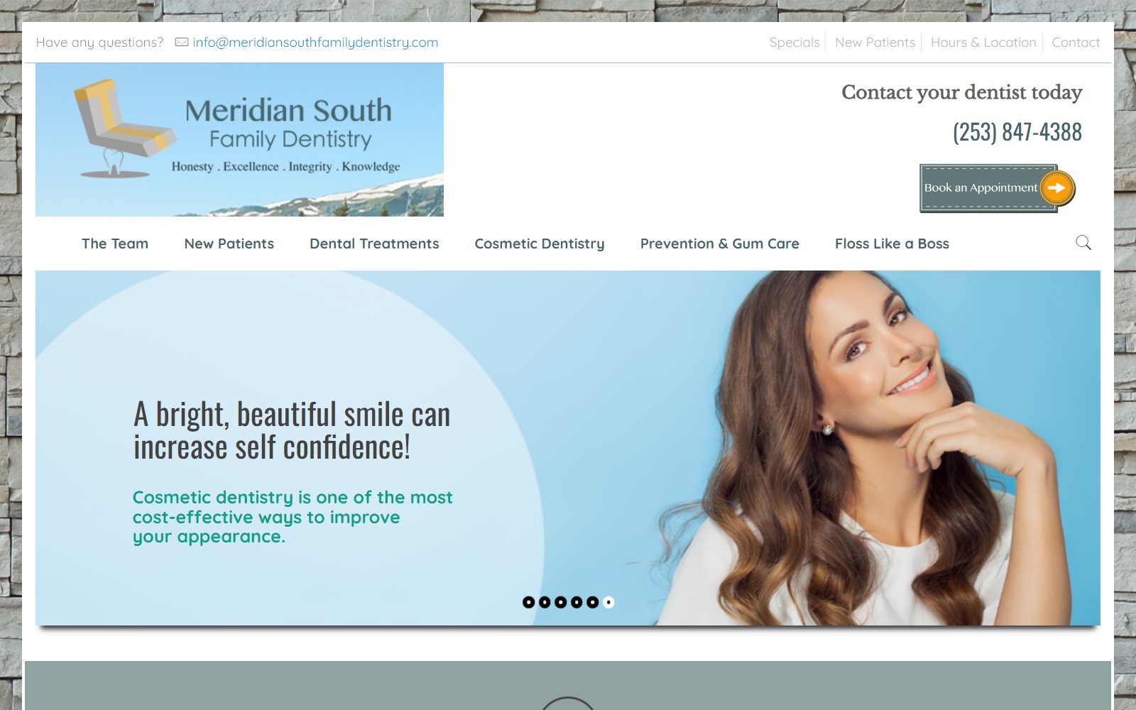 meridiansouthfamilydentistry.com screenshot