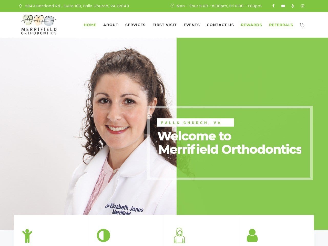 Merrifield Orthodontics Website Screenshot from merrifieldorthodontics.com