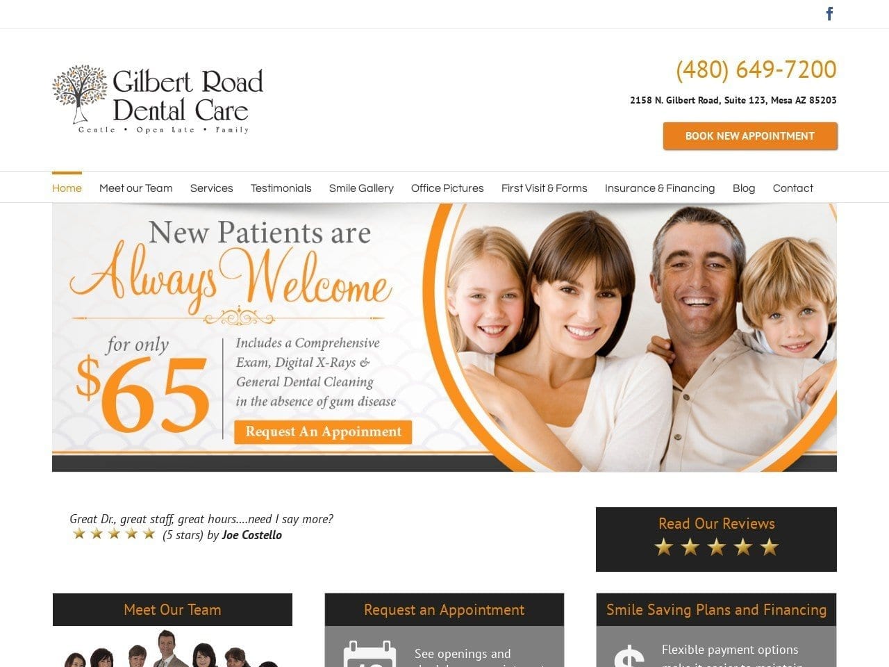 Mesaarizona Dental Website Screenshot from mesaarizonadental.com