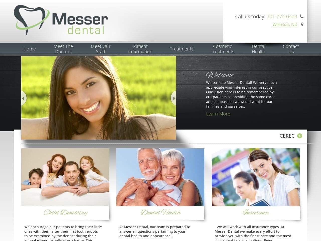 Jeremy J Messer DDS Website Screenshot from messerdental.com