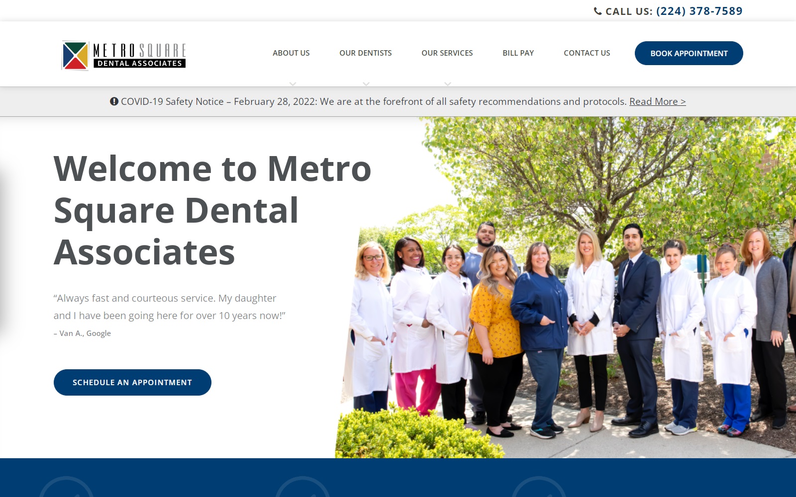 metrodental.com screenshot