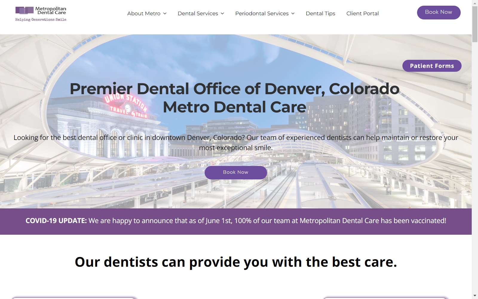 metrodentalcare.com screenshot