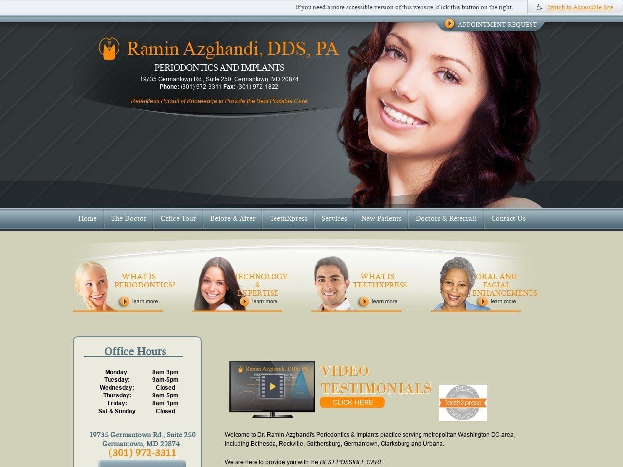 Metropolitan Dental Specialists Website Screenshot from metropolitanperio.com