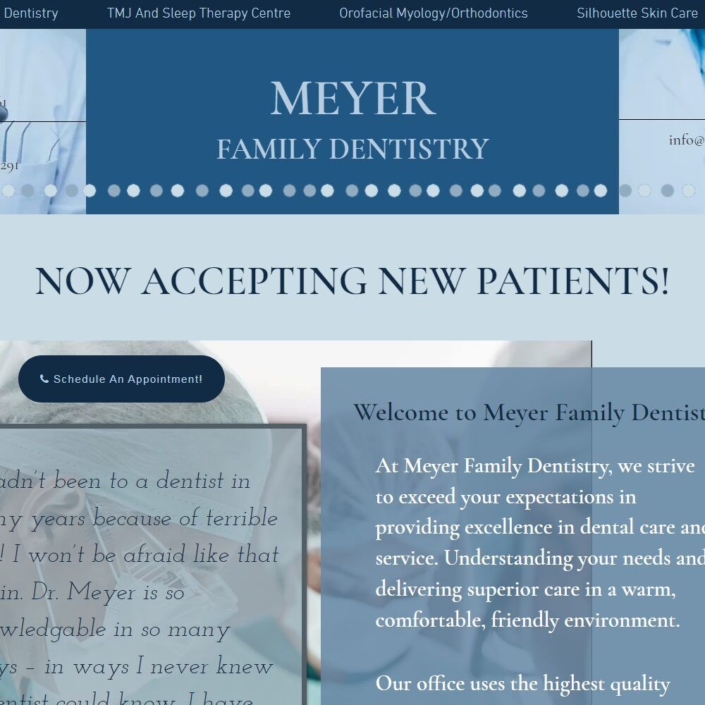 meyerfamilydentistry.com screenshot