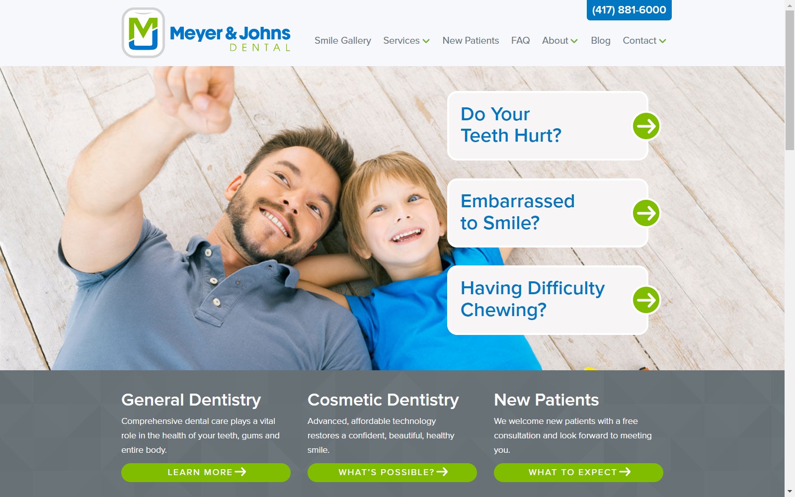 meyerjohnsdental.com screenshot