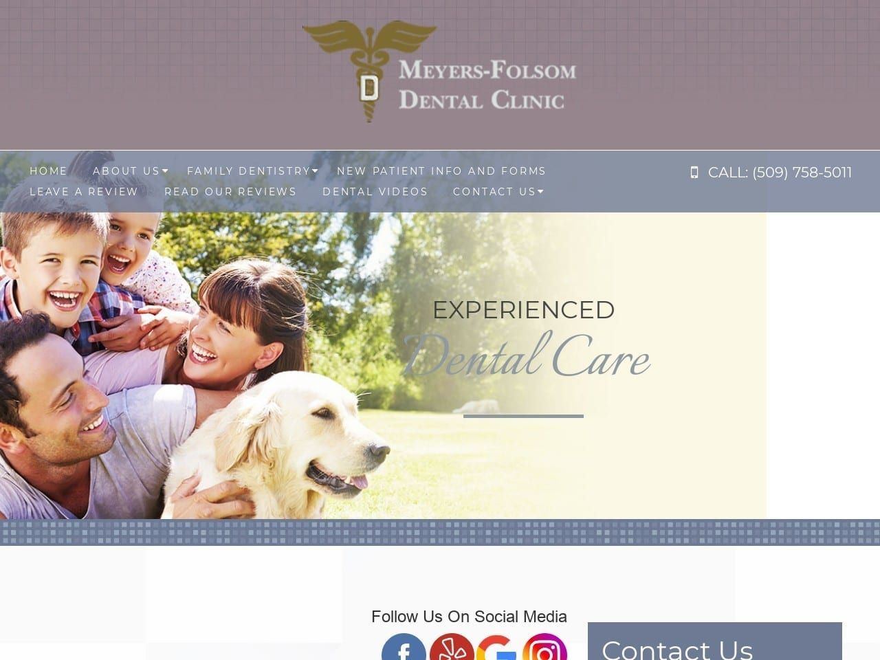 Meyers Folsom Dental Clinic Website Screenshot from meyersfolsomdental.com