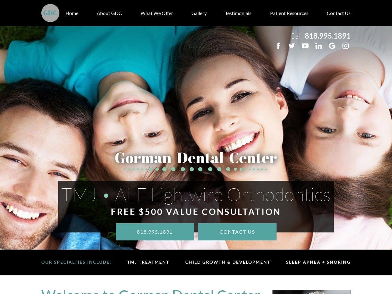 Dr. Martin N. Gorman D.D.S Website Screenshot from mgormandental.com