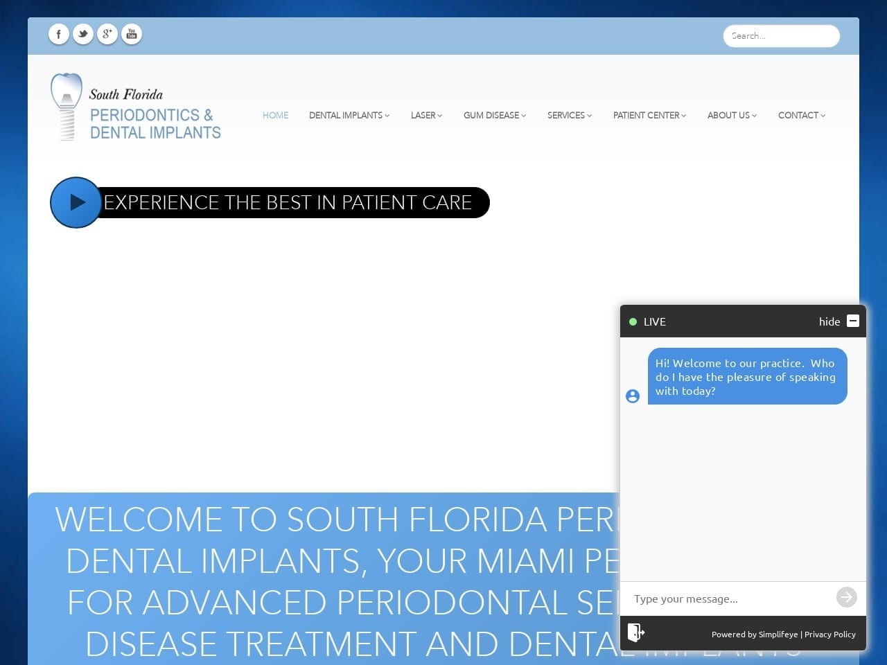 Miamiperiodontist Website Screenshot from miamiperiodontist.com