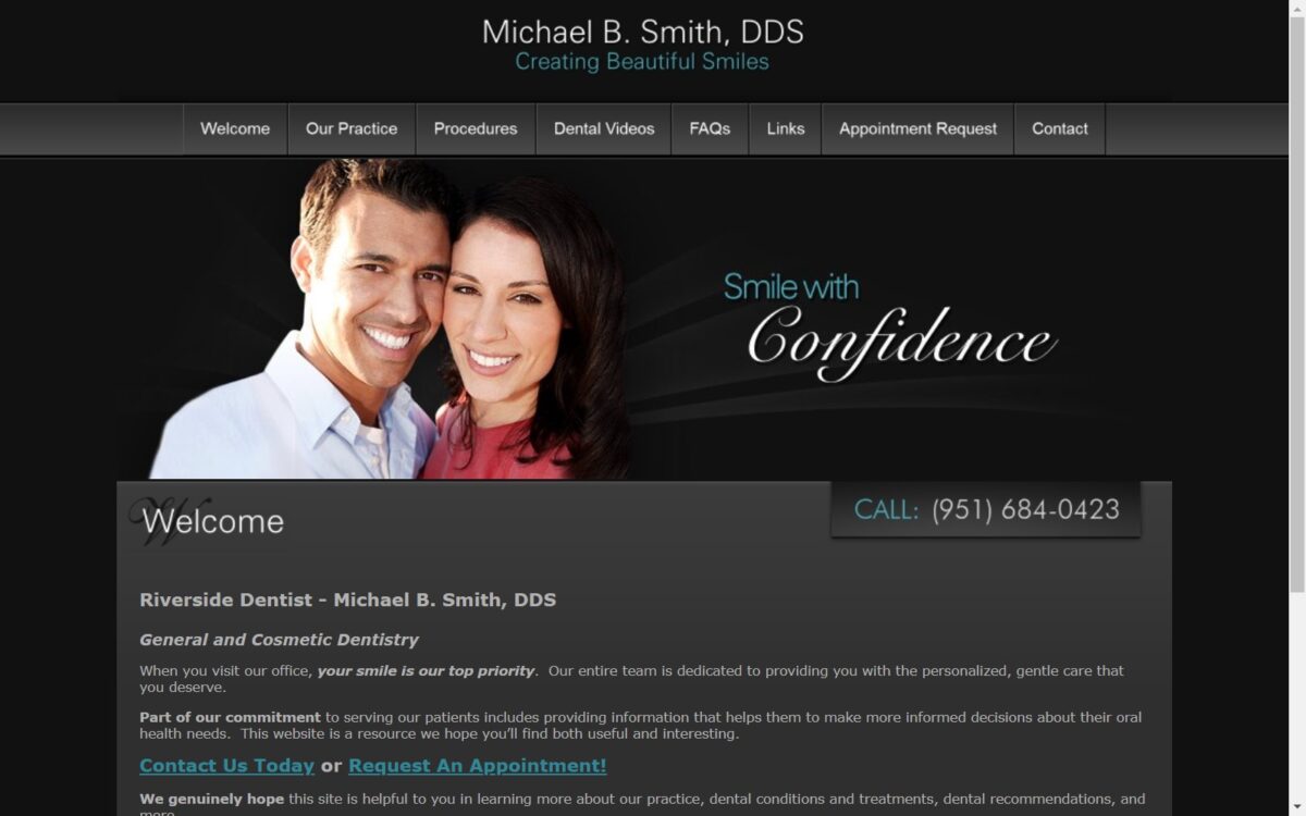 michaelbsmithdds.com screenshot