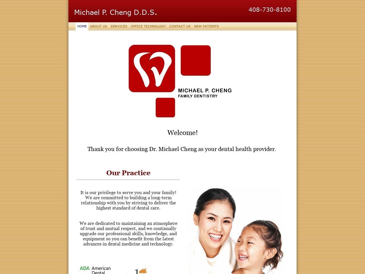 Cheng Michael P. Family Dentist Website Screenshot from michaelchengdds.com