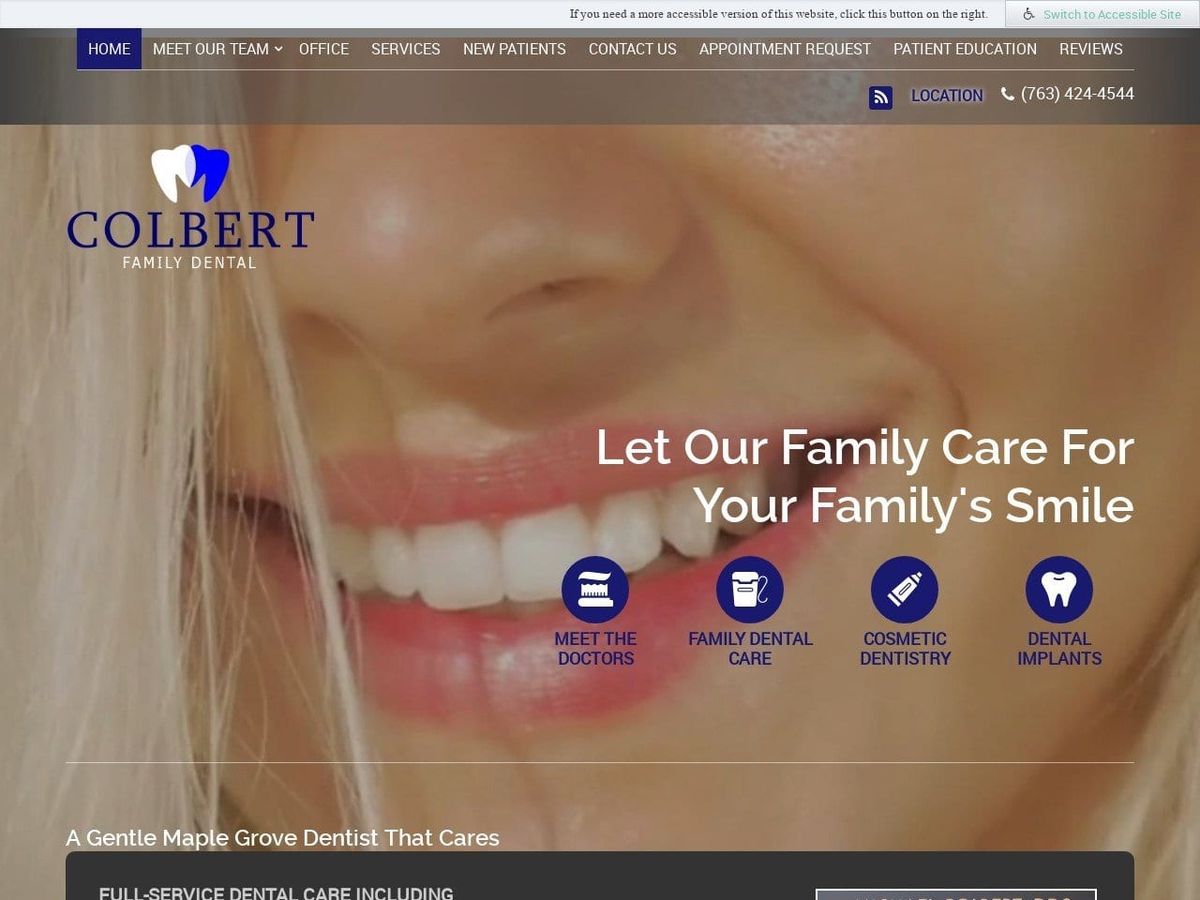 Dr. Michael L. Colbert DDS Website Screenshot from michaelcolbertdds.com