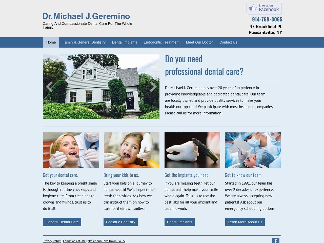 Geremino Michael J Website Screenshot from michaelgereminodds.com