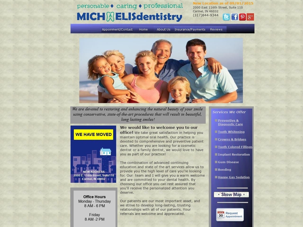 Dr. Lee A. Michaelis DDS Website Screenshot from michaelisdentistry.com