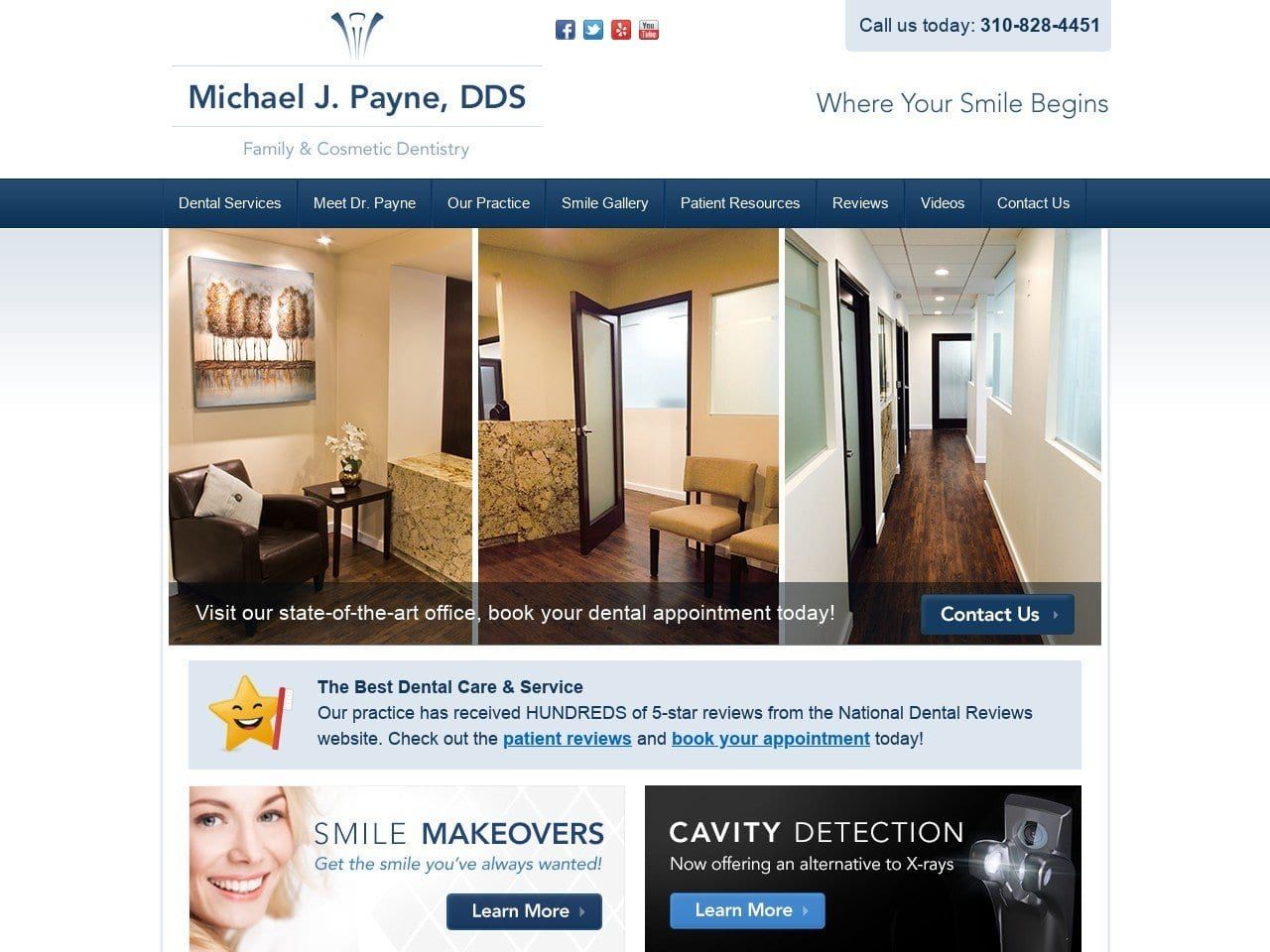 Michael J. Payne DDS Website Screenshot from michaeljpaynedds.com