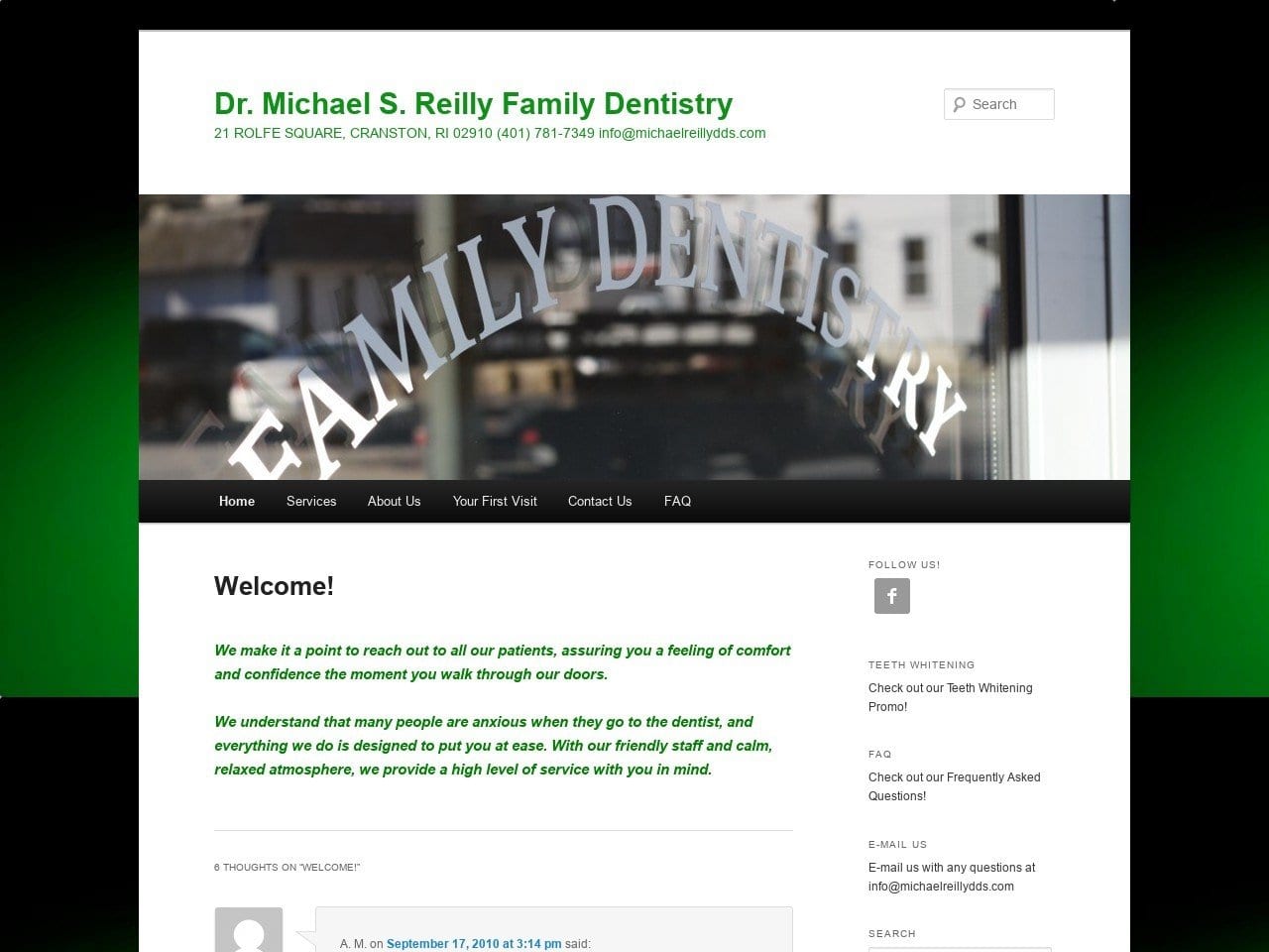 Reilly Michael S DDS Website Screenshot from michaelreillydds.com