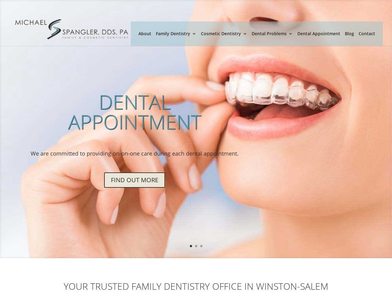 Michael S. Spangler DDS Website Screenshot from michaelspanglerdds.com