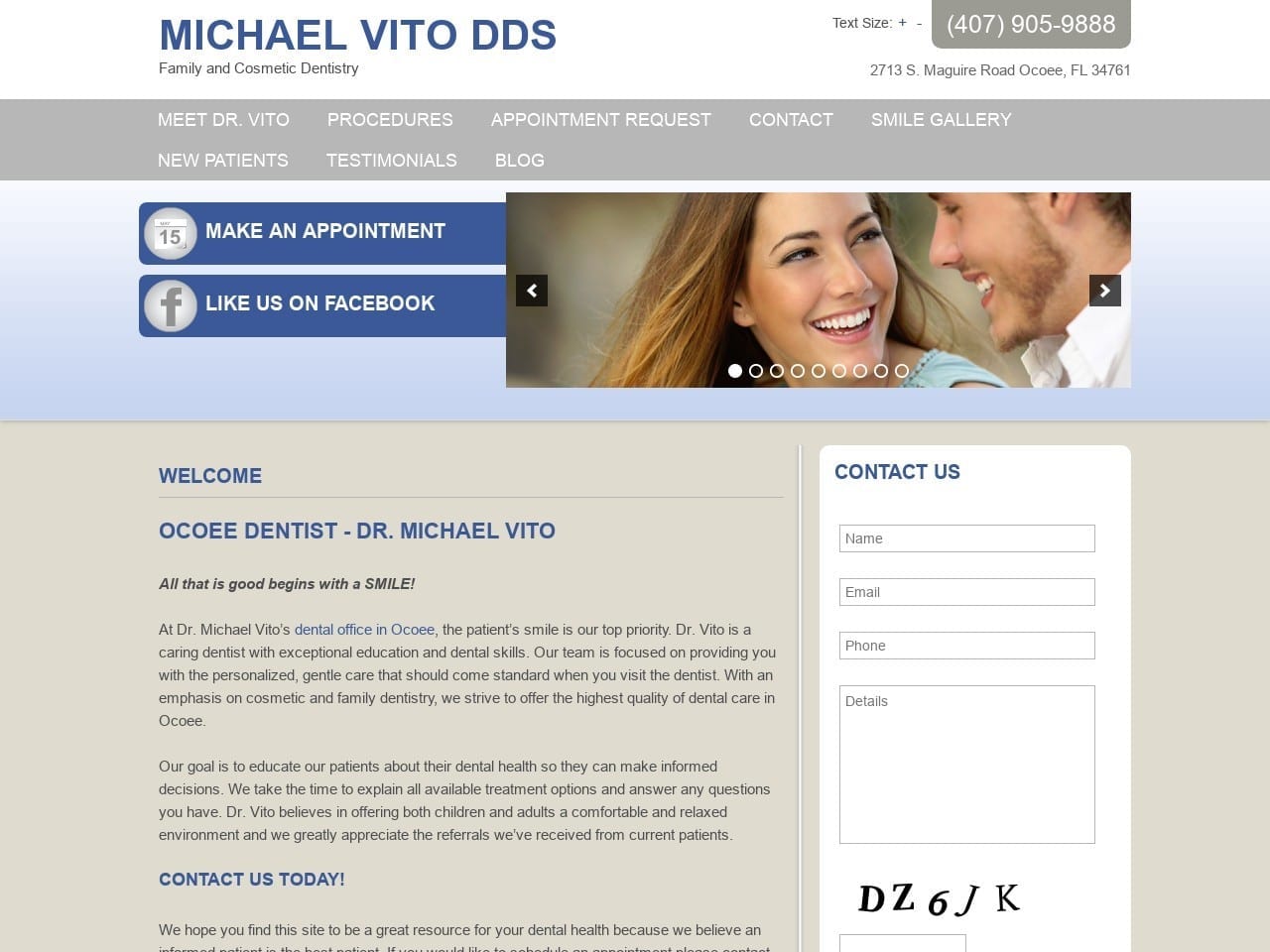 Michael Vito DDS Website Screenshot from michaelvitodds.com