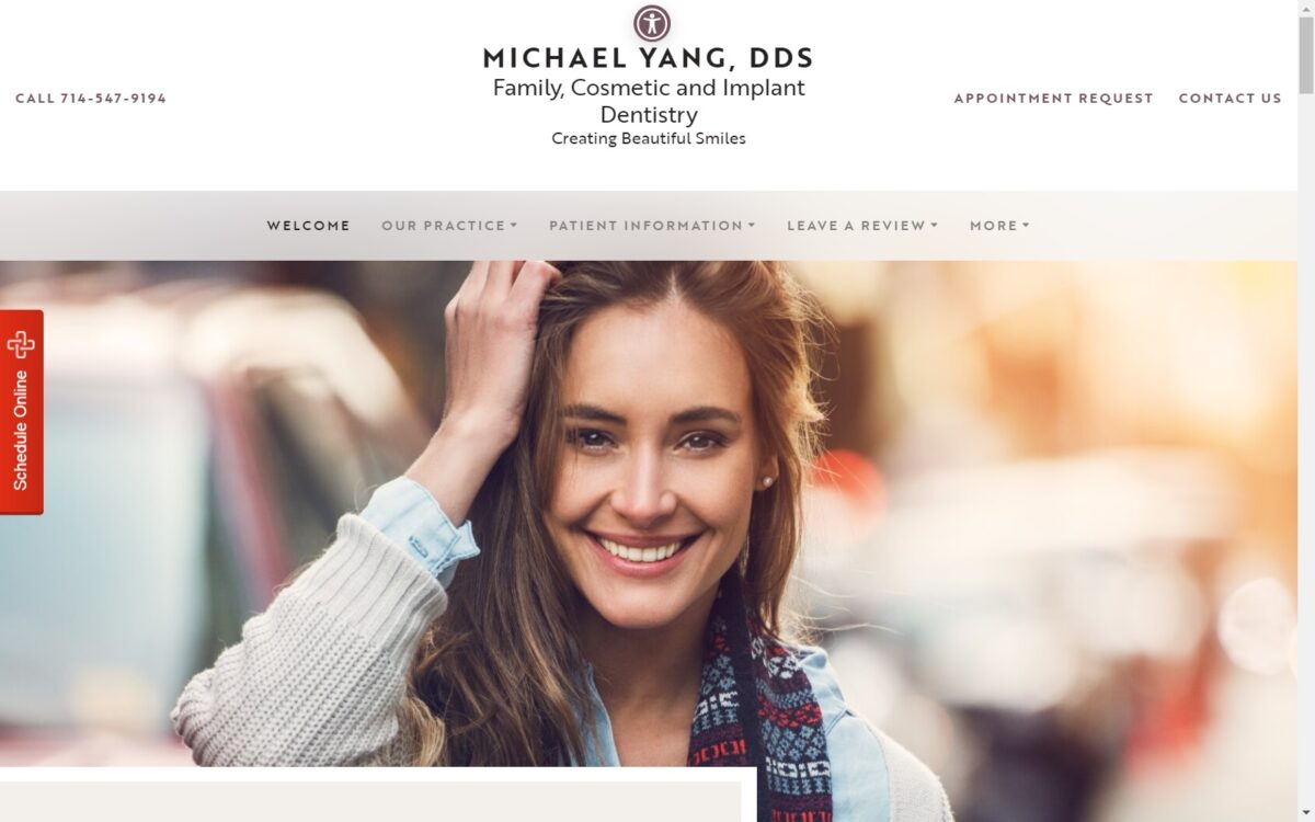 michaelyangdds.com screenshot