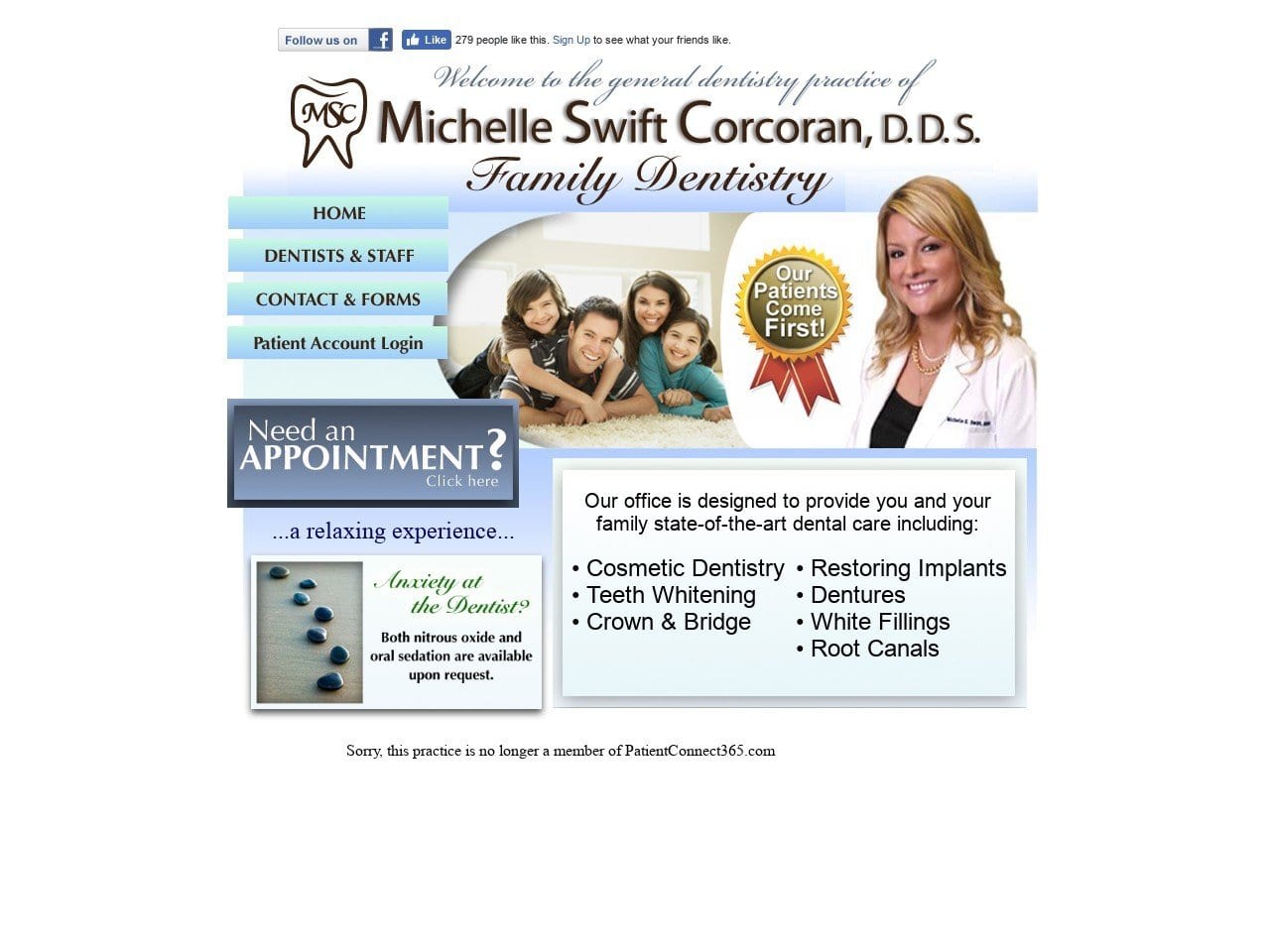 Michelle Swift D.D.S. Website Screenshot from michelleswiftdds.com