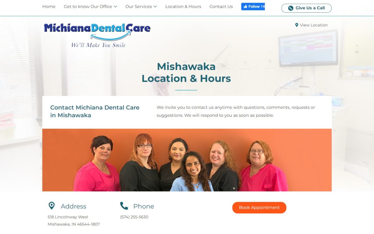 michianadentalcare.com screenshot