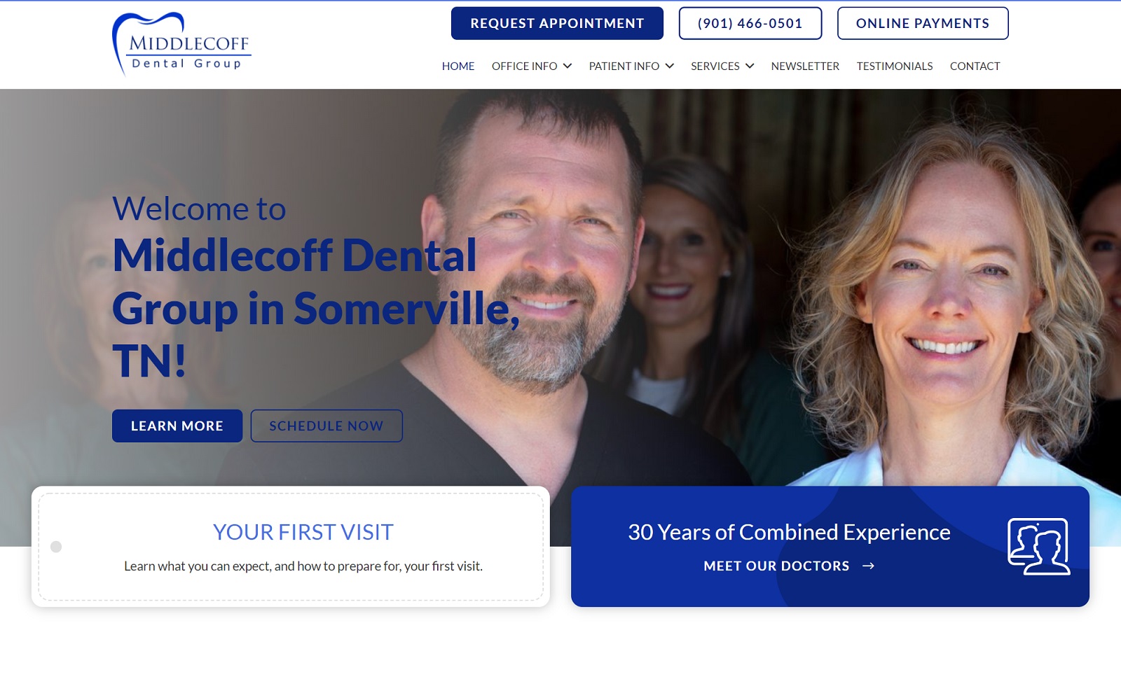 middlecoffdentalgroup.com screenshot