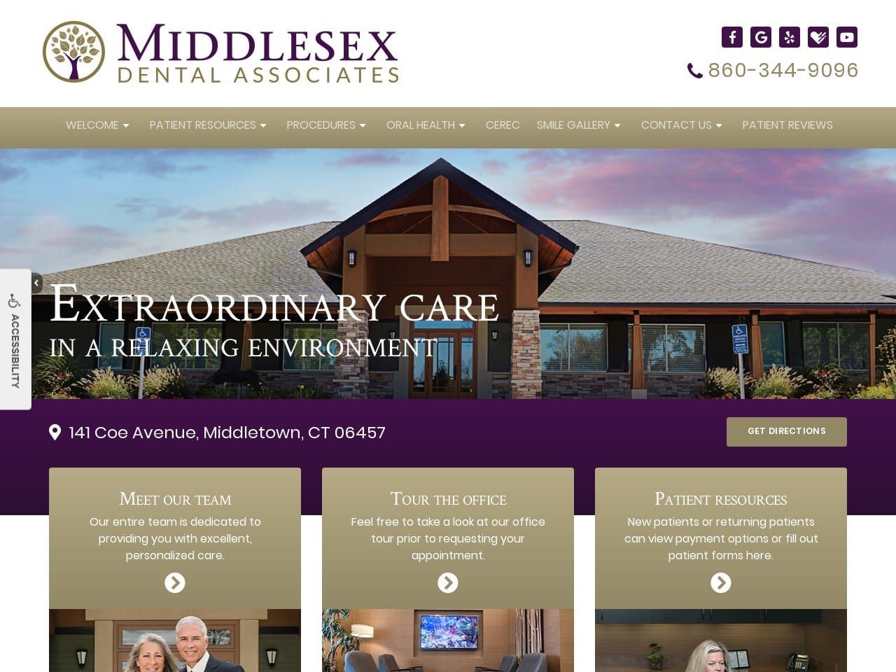 Middlesex Dental Associates Website Screenshot from middlesexdentalassociates.com