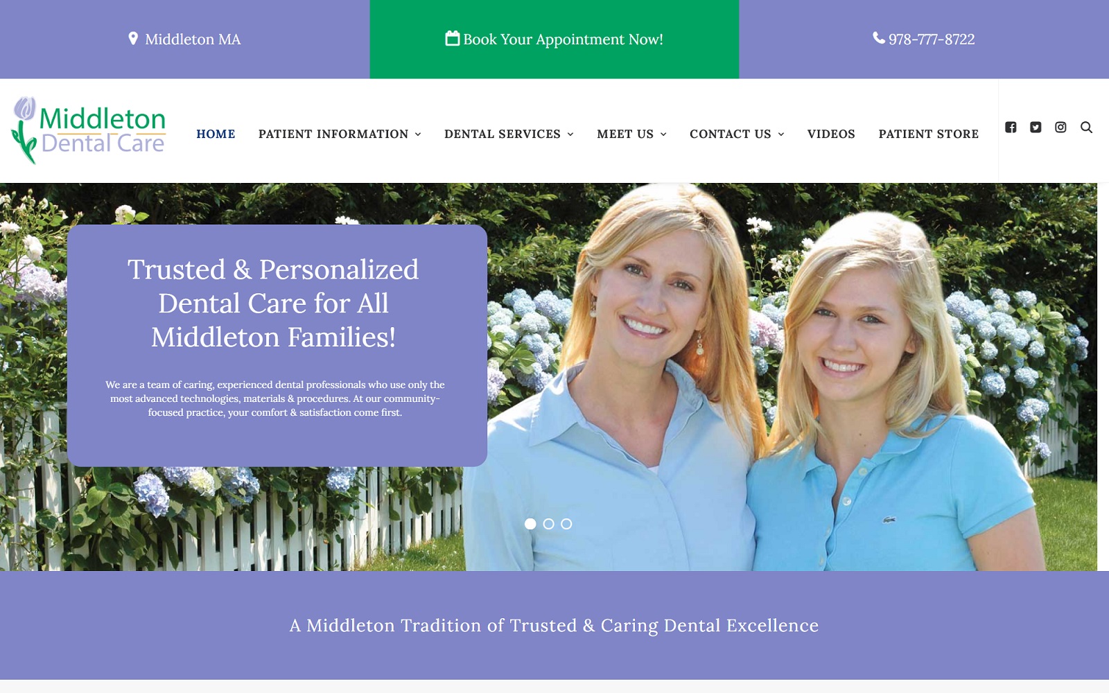 middletondentalcare.com screenshot