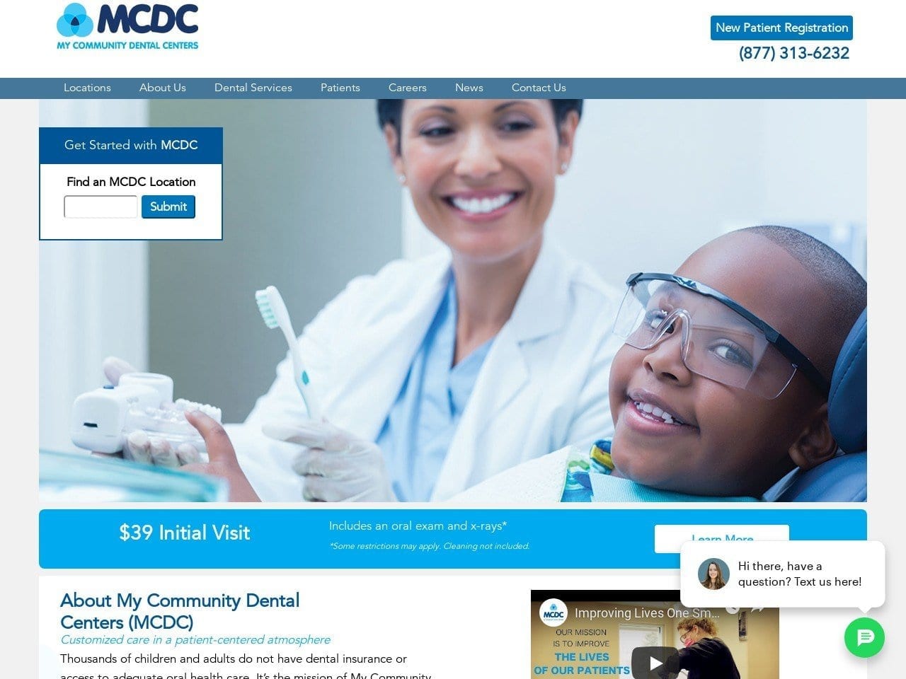 Dental Clinics North Michigan Community Dental C Website Screenshot from midental.org