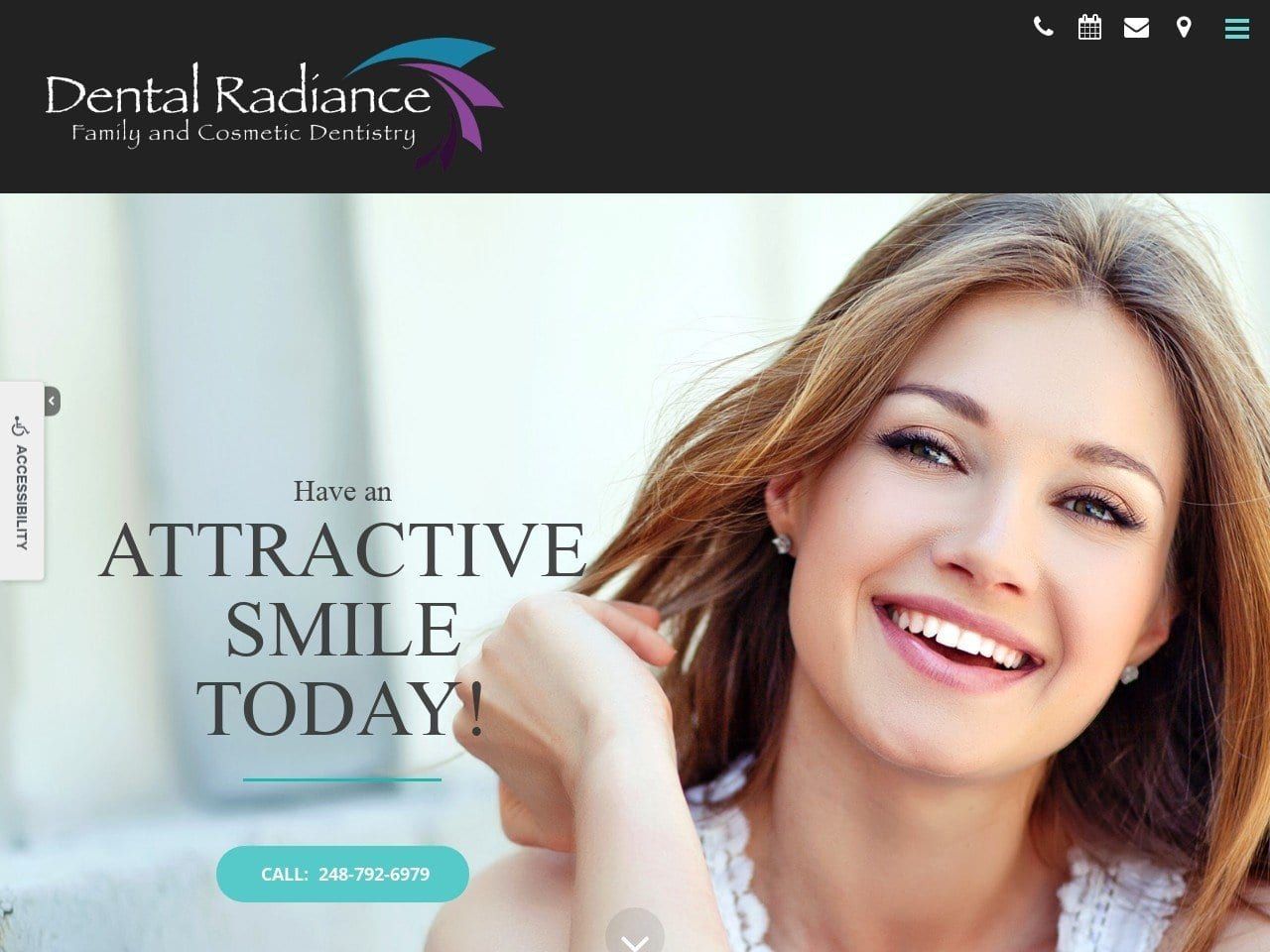 Dental Radiance Website Screenshot from midentalradiance.com